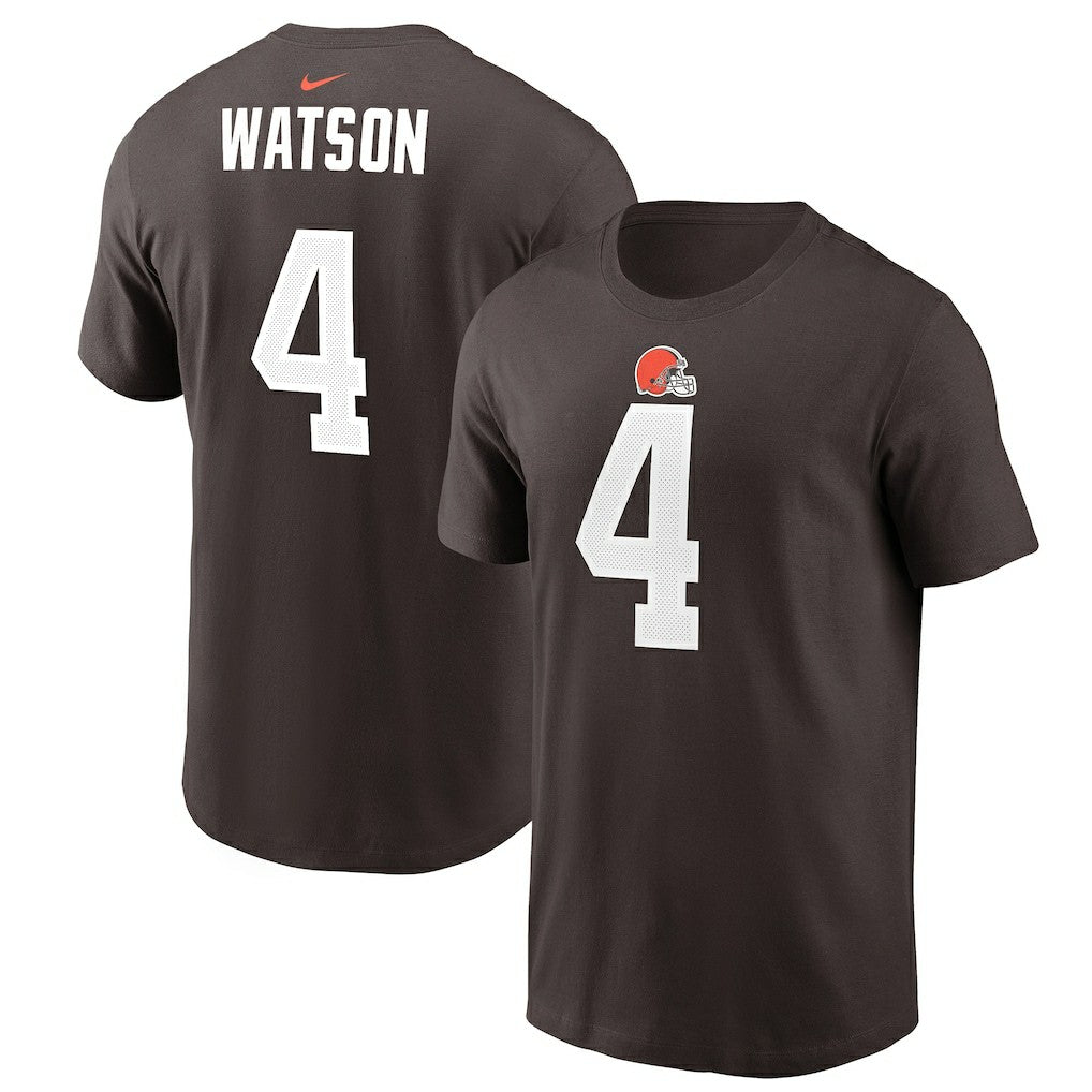 Deshaun Watson Cleveland Browns Player Name & Number T-Shirt - Brown T-shirts