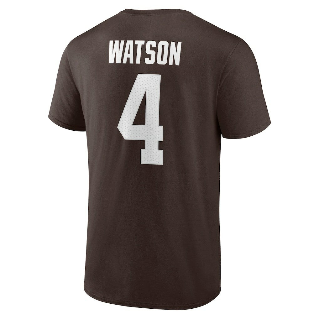 Deshaun Watson Cleveland Browns Player Icon Name & Number T-Shirt - Brown T-shirts