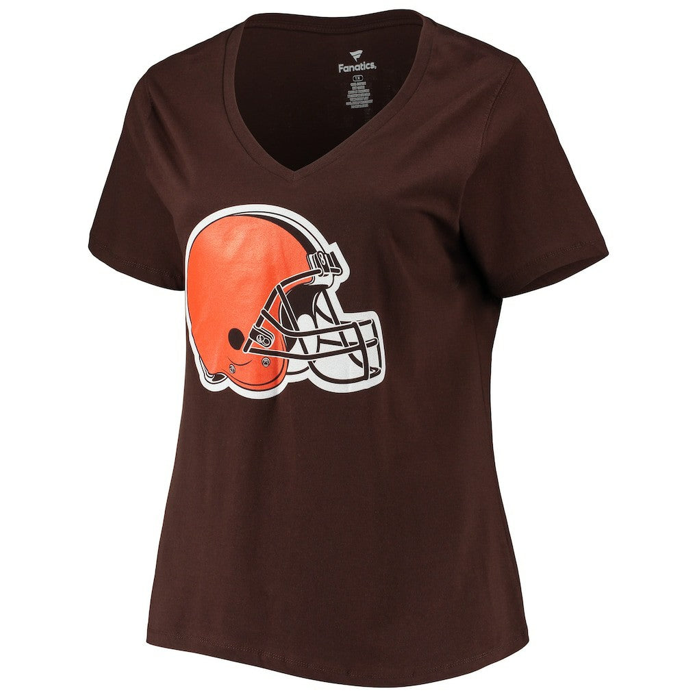 Deshaun Watson Cleveland Browns Women's Plus Size Player Name & Number V-Neck T-Shirt - Brown T-shirts