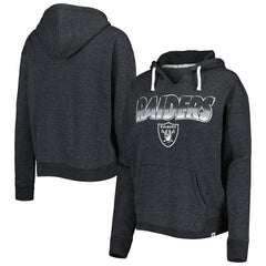 Las Vegas Raiders '47 Women's Color Rise Kennedy Notch Neck Pullover Hoodie - Black Hoodies