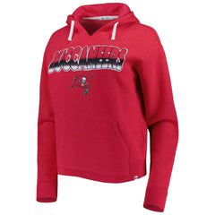 Tampa Bay Buccaneers '47 Women's Color Rise Kennedy Notch Neck Pullover Hoodie - Red Hoodies