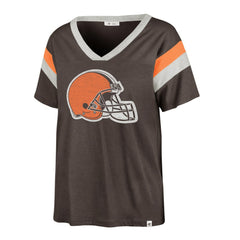 Cleveland Browns '47 Women's Phoenix V-Neck T-Shirt - Brown T-shirts