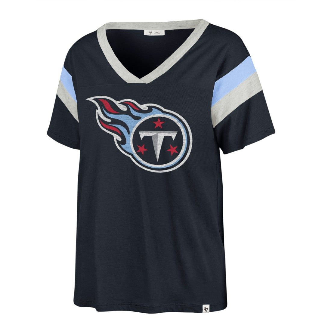 Tennessee Titans '47 Women's Phoenix V-Neck T-Shirt - Navy T-shirts