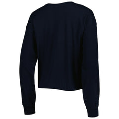 New Orleans Saints '47 Women's Skyler Parkway Cropped Long Sleeve T-Shirt - Black T-shirts