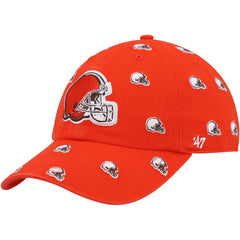 Cleveland Browns '47 Women's Confetti Clean Up Logo Adjustable Hat - Orange Hats