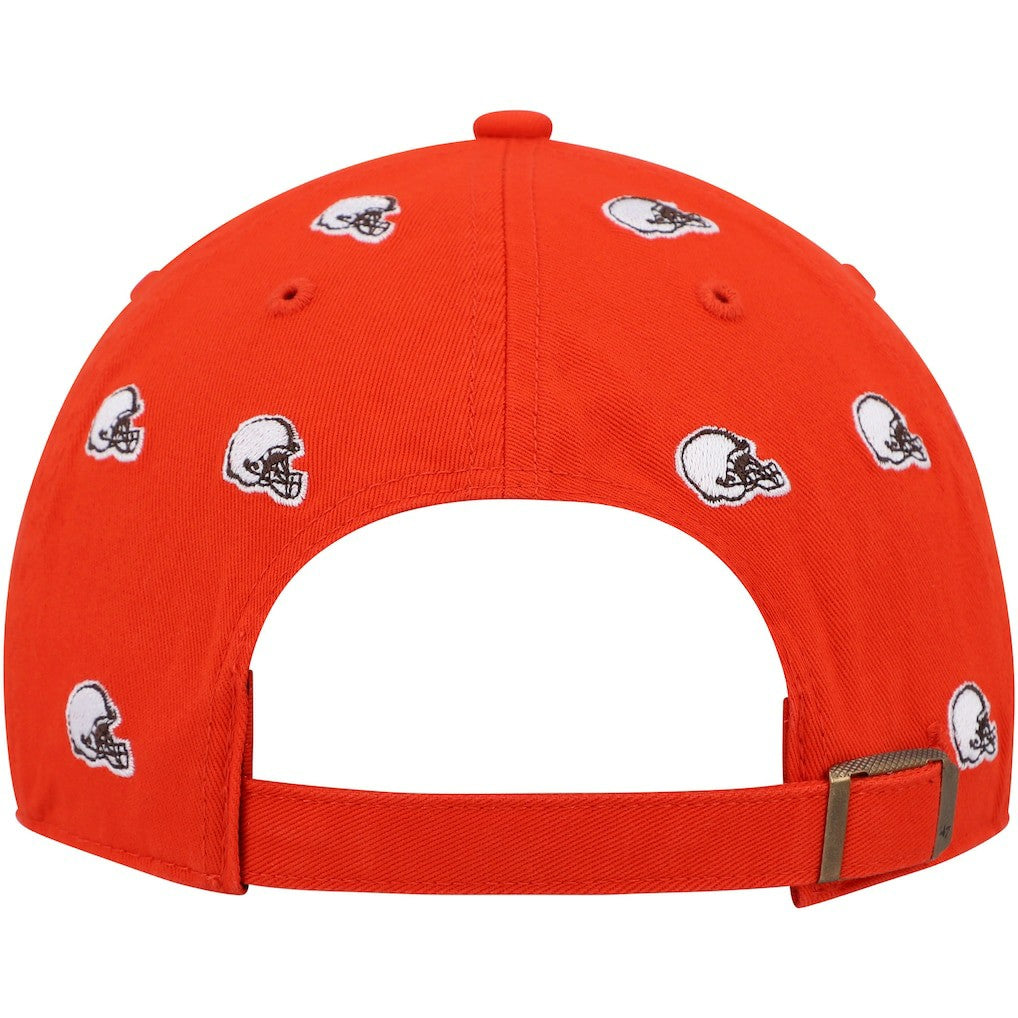 Cleveland Browns '47 Women's Confetti Clean Up Logo Adjustable Hat - Orange Hats