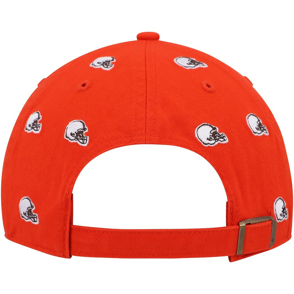 Cleveland Browns '47 Women's Confetti Clean Up Logo Adjustable Hat - Orange Hats