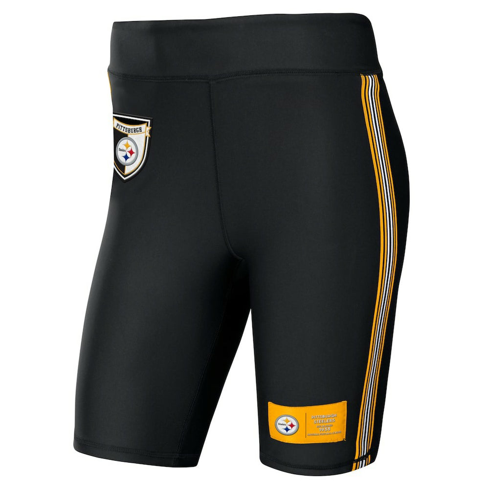 Pittsburgh Steelers WEAR by Erin Andrews Women's Biker Shorts - Black Shorts