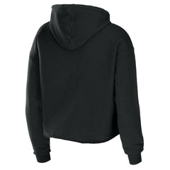 Los Angeles Rams WEAR by Erin Andrews Women's Cropped Sponge Fleece Pullover Hoodie - Black Hoodies
