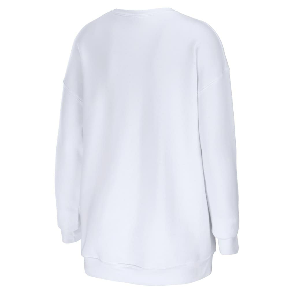 Washington Commanders WEAR by Erin Andrews Women's Oversized Pullover Sweatshirt - White Pullover