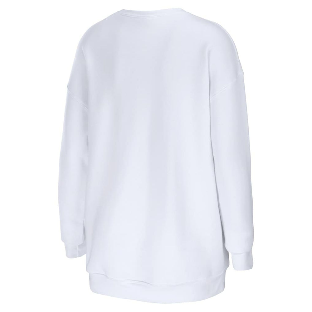 Washington Commanders WEAR by Erin Andrews Women's Oversized Pullover Sweatshirt - White Pullover