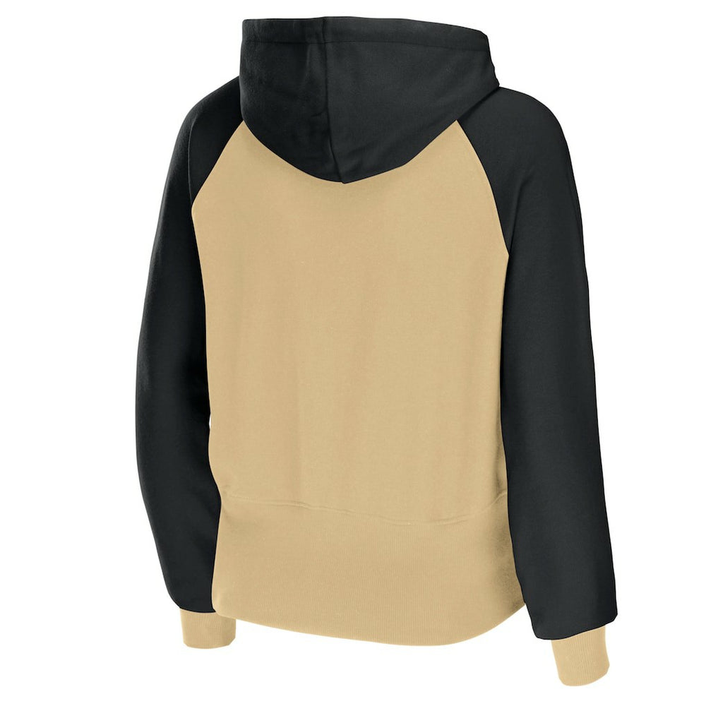 New Orleans Saints WEAR by Erin Andrews Women's Colorblock Lightweight Full-Zip Hoodie - Gold Hoodies