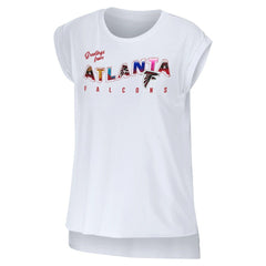 Atlanta Falcons WEAR by Erin Andrews Women's Greetings From Muscle T-Shirt - White T-shirts