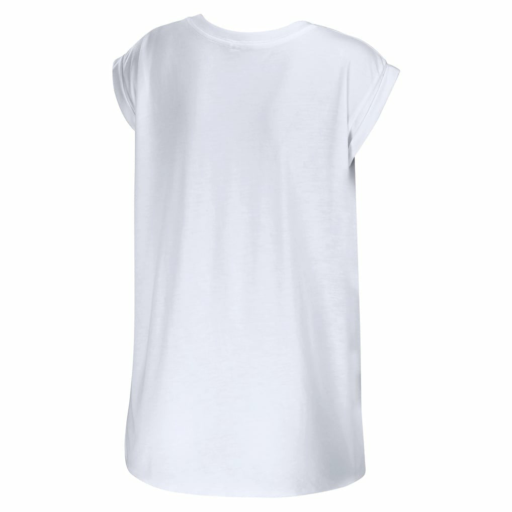 Minnesota Vikings WEAR by Erin Andrews Women's Greetings From Muscle T-Shirt - White T-shirts