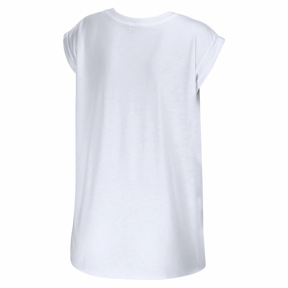 Tennessee Titans WEAR by Erin Andrews Women's Greetings From Muscle T-Shirt - White T-shirts