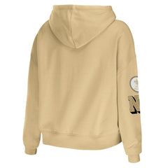 New Orleans Saints WEAR by Erin Andrews Women's Plus Size Modest Cropped Pullover Hoodie - Gold Hoodies