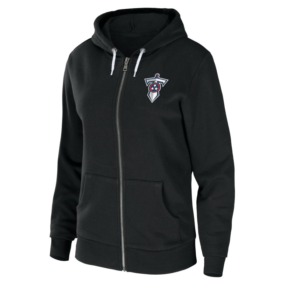 Tennessee Titans WEAR by Erin Andrews Women's Sponge Fleece Full-Zip Hoodie - Black Hoodies