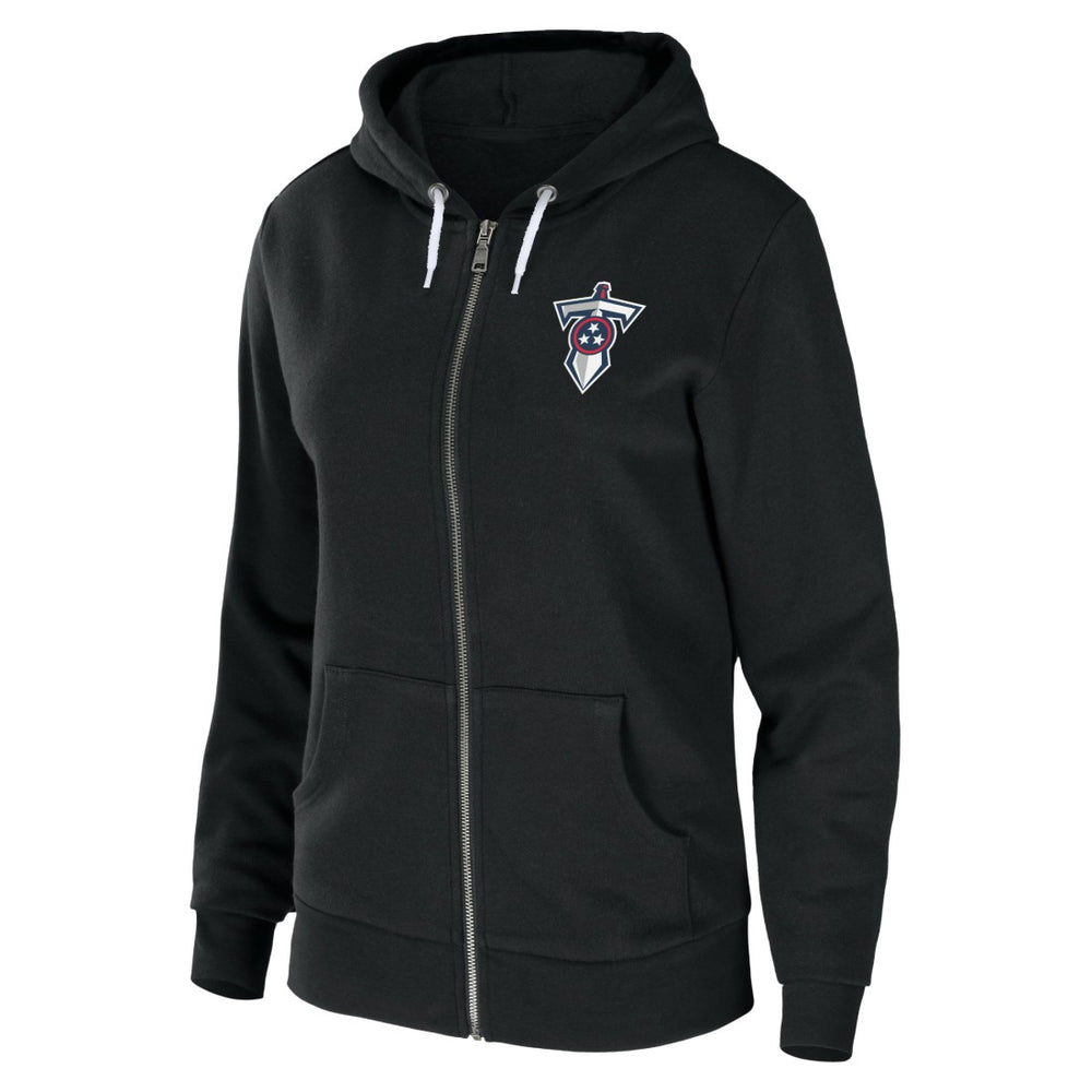 Tennessee Titans WEAR by Erin Andrews Women's Sponge Fleece Full-Zip Hoodie - Black Hoodies