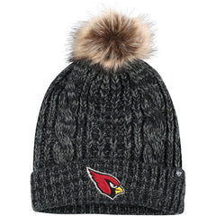 Arizona Cardinals '47 Women's Meeko Cuffed Knit Hat with Pom - Black Hats