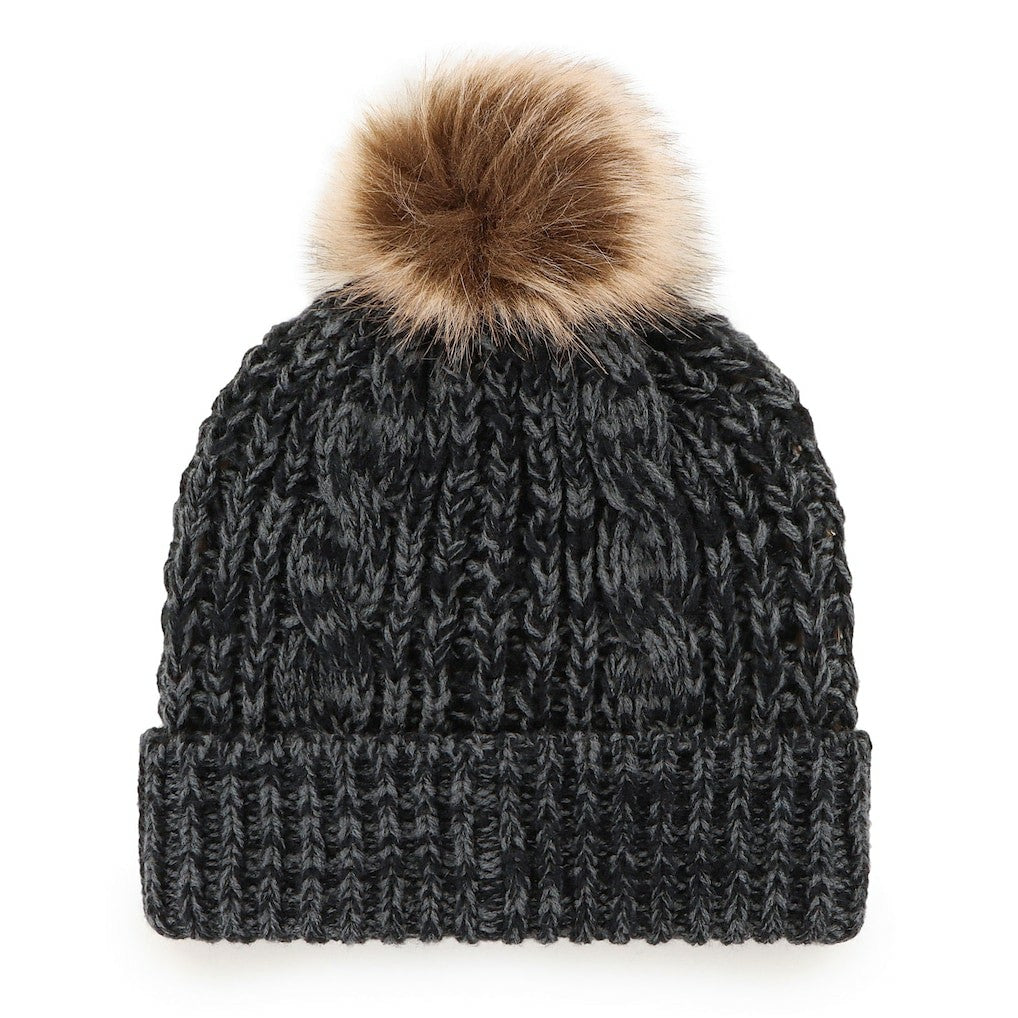 Carolina Panthers '47 Women's Meeko Cuffed Knit Hat with Pom - Black Hats