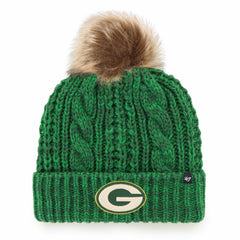 Green Bay Packers '47 Women's Meeko Cuffed Knit Hat with Pom - Green Hats