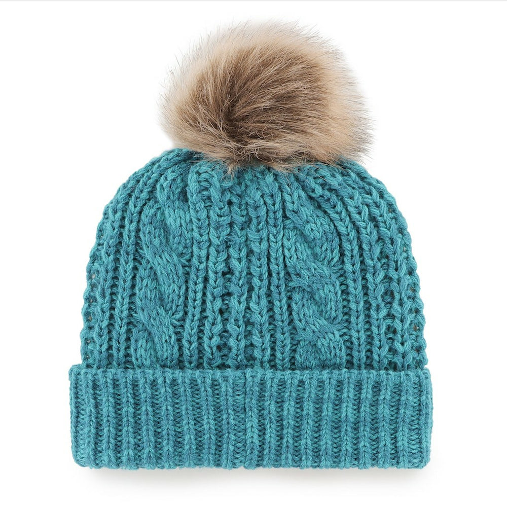 Miami Dolphins '47 Women's Meeko Cuffed Knit Hat with Pom - Aqua Hats