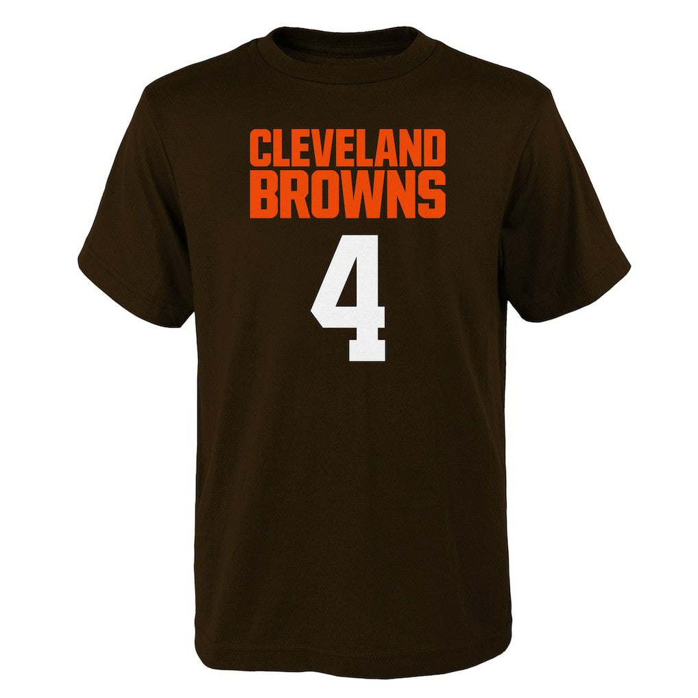 Deshaun Watson Cleveland Browns Youth Mainliner Player Name & Number T-Shirt - Brown T-shirts