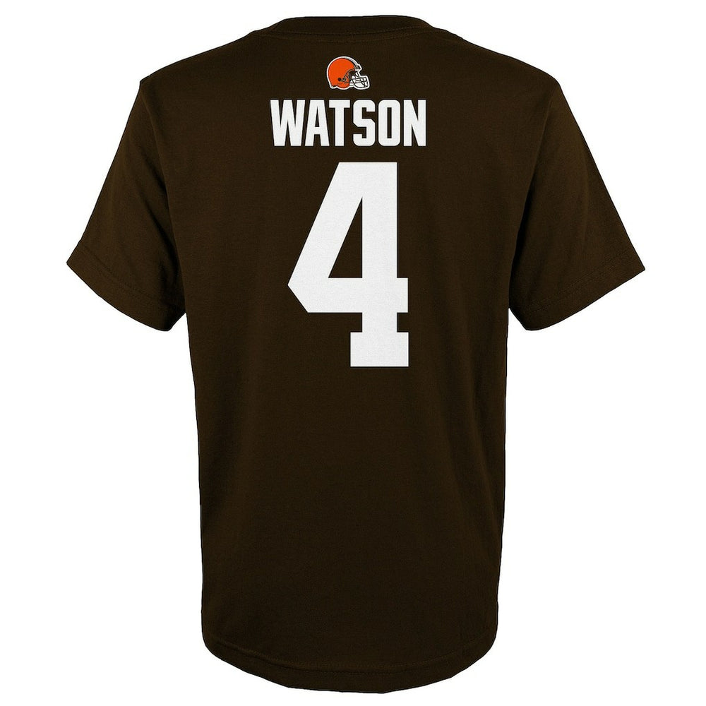Deshaun Watson Cleveland Browns Youth Mainliner Player Name & Number T-Shirt - Brown T-shirts