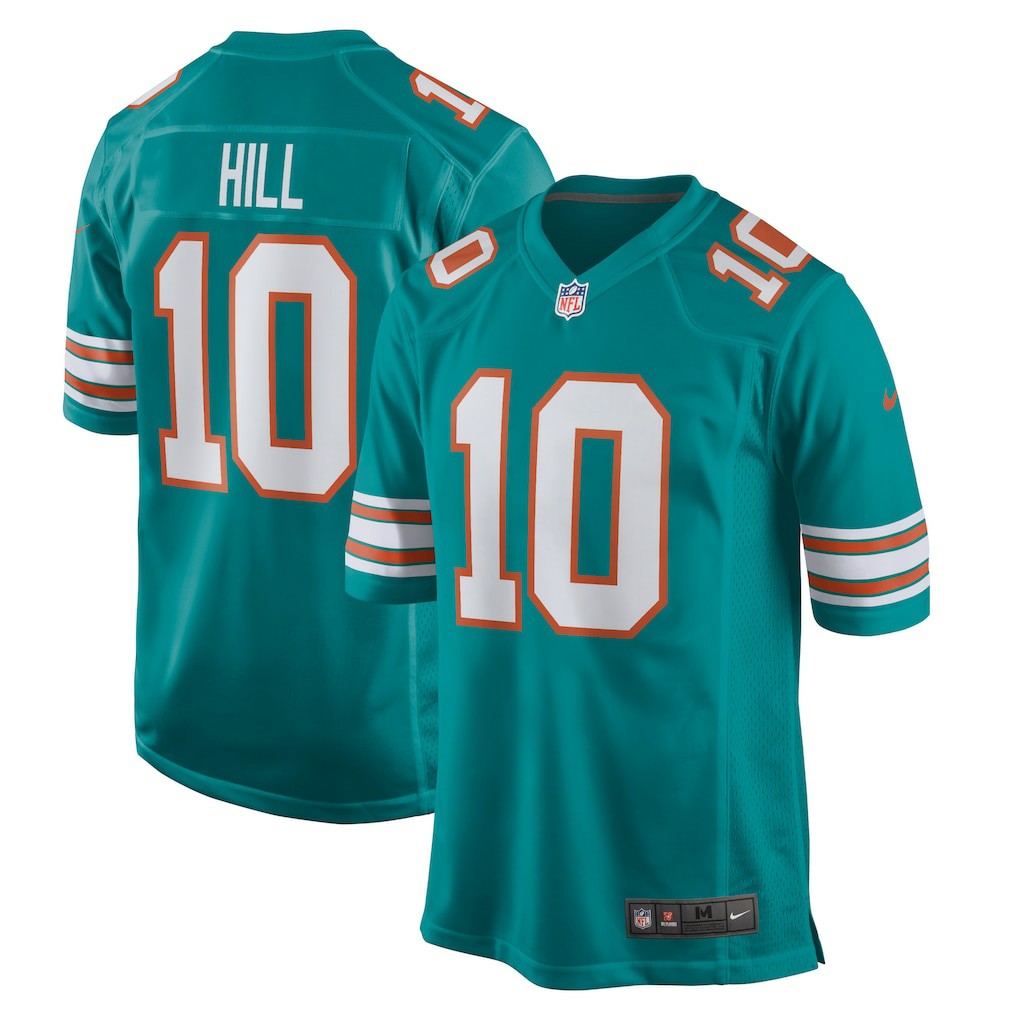 Tyreek Hill Miami Dolphins Alternate Game Jersey - Aqua Jerseys