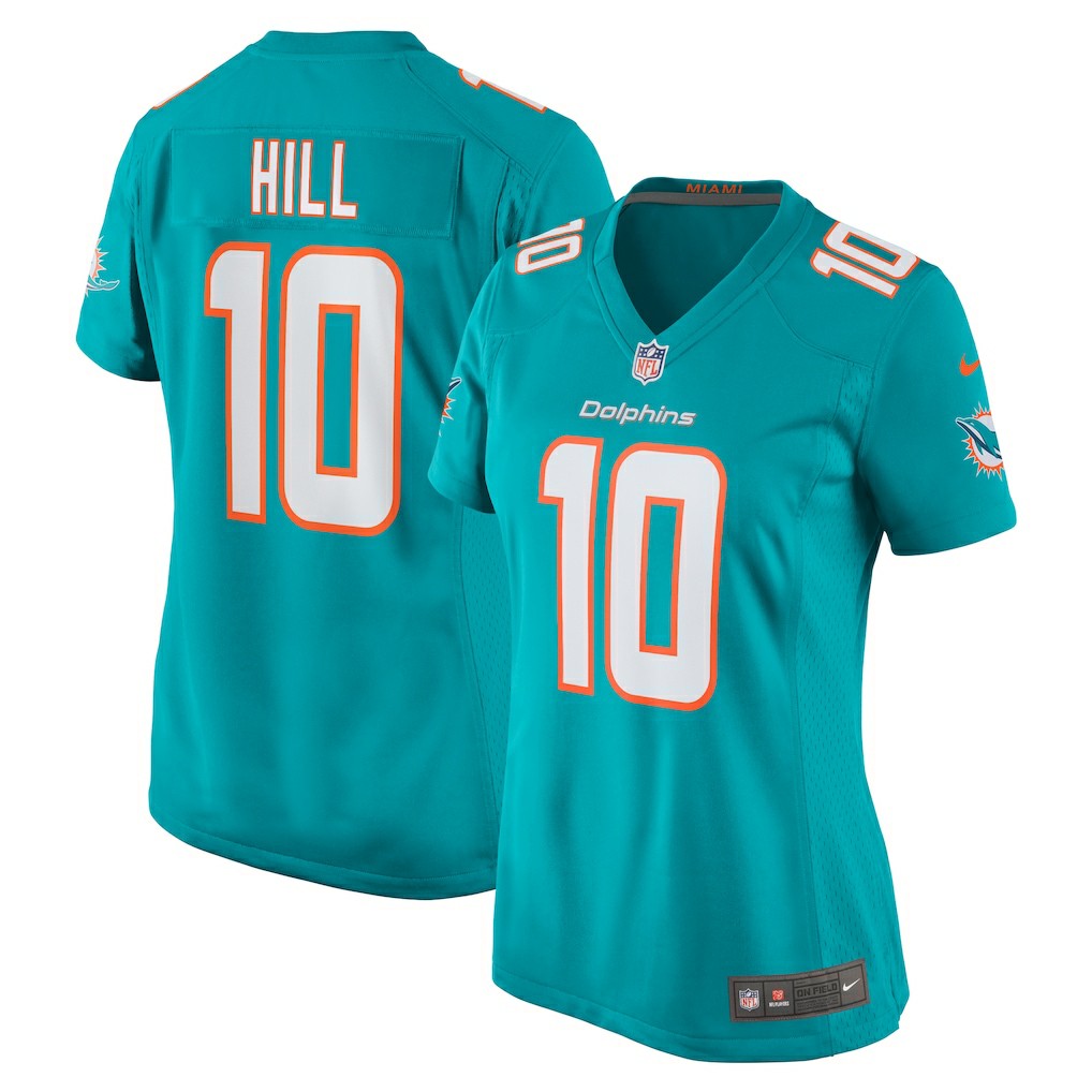 Tyreek Hill Miami Dolphins Women's Player Jersey - Aqua Jerseys