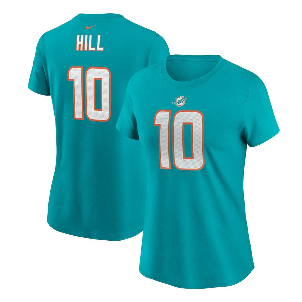 Tyreek Hill Miami Dolphins Women's Player Name & Number T-Shirt - Aqua T-shirts