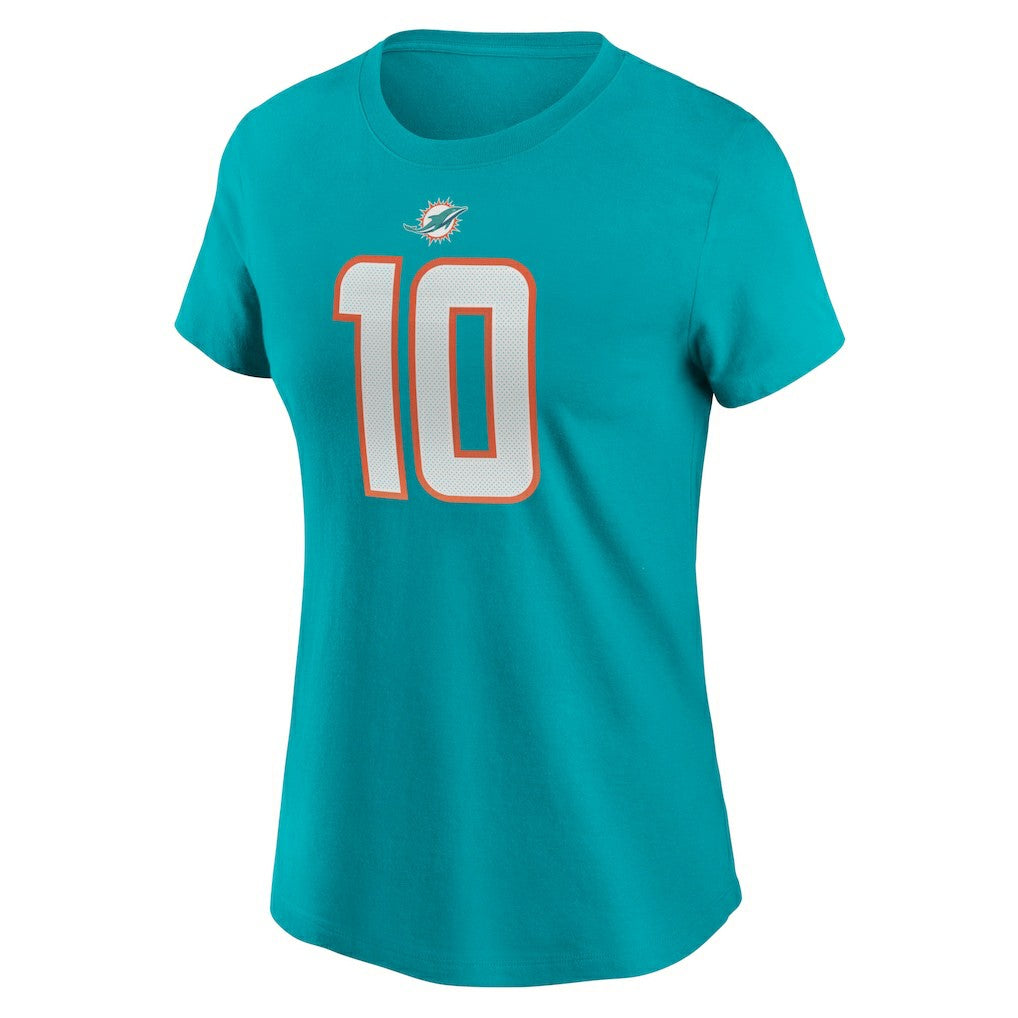 Tyreek Hill Miami Dolphins Women's Player Name & Number T-Shirt - Aqua T-shirts