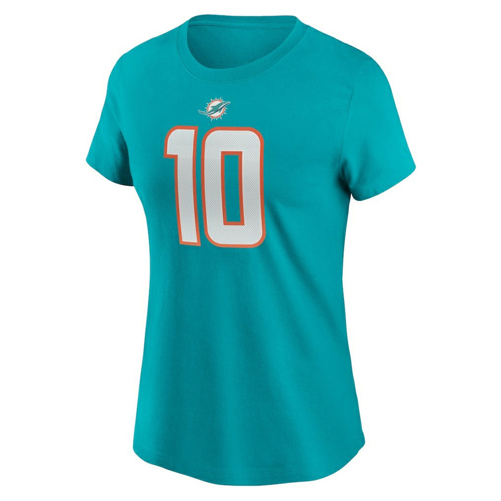 Tyreek Hill Miami Dolphins Women's Player Name & Number T-Shirt - Aqua T-shirts