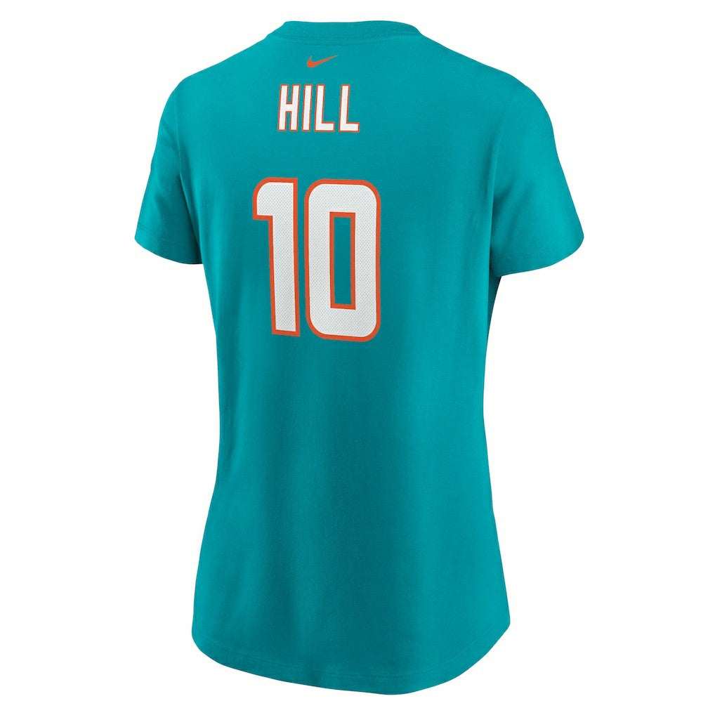 Tyreek Hill Miami Dolphins Women's Player Name & Number T-Shirt - Aqua T-shirts