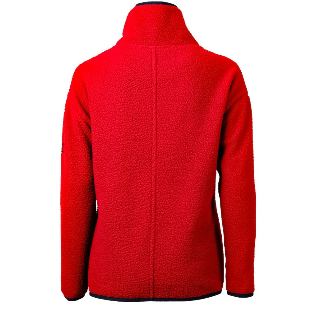 Philadelphia Phillies Cutter & Buck Women's Cascade Eco Sherpa Fleece Quarter-Zip Pullover Jacket - Red Jackets