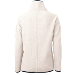 Detroit Tigers Cutter & Buck Women's Cascade Eco Sherpa Fleece Quarter-Zip Pullover Jacket - White/Navy Jackets