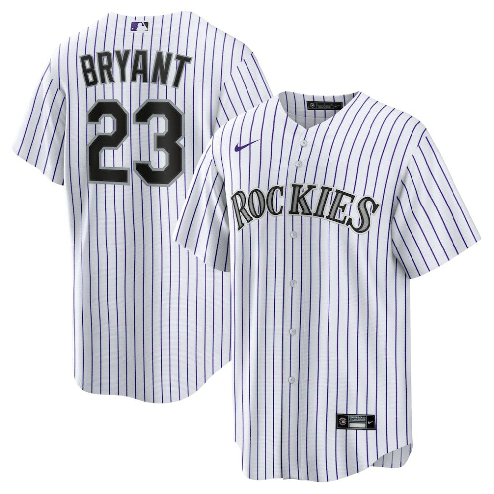 Kris Bryant Colorado Rockies Nike Replica Player Jersey - White/Purple Jerseys