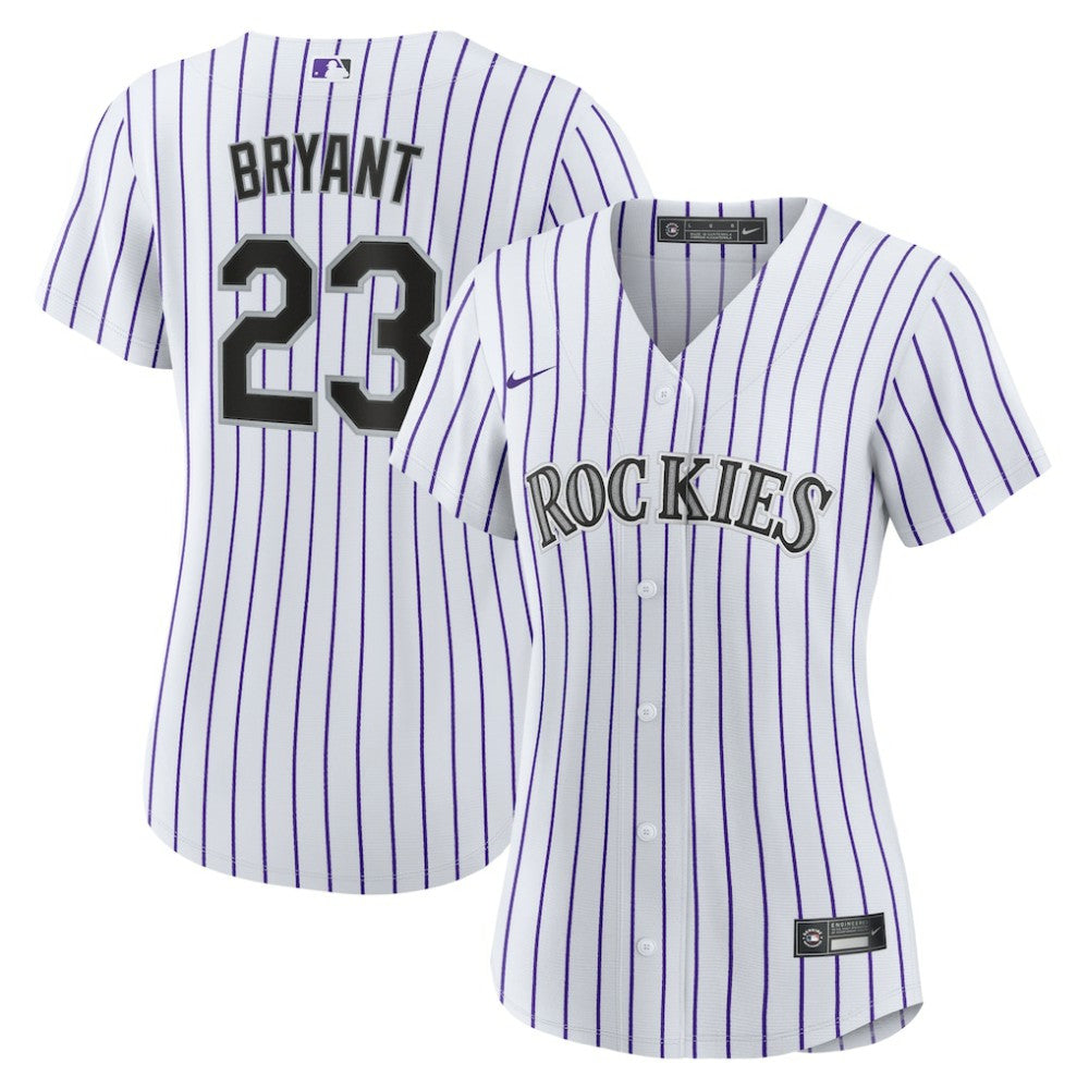 Kris Bryant Colorado Rockies Nike Women's Replica Player Jersey - White/Purple Jerseys
