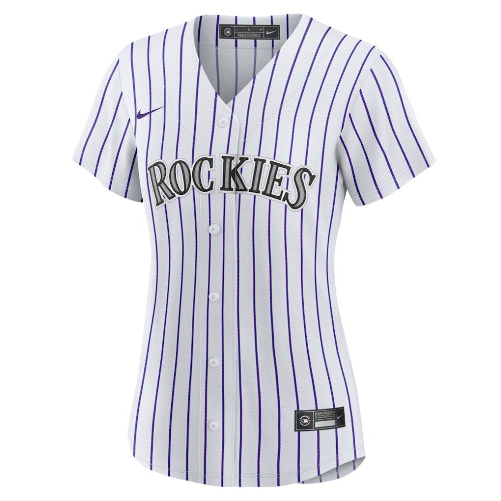 Kris Bryant Colorado Rockies Nike Women's Replica Player Jersey - White/Purple Jerseys