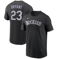 Kris Bryant Colorado Rockies Nike Name & Number T-Shirt - Black T-shirts