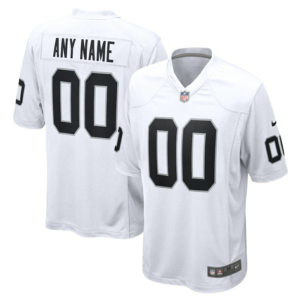 Las Vegas Raiders Youth Team Custom Game Jersey - White Jerseys