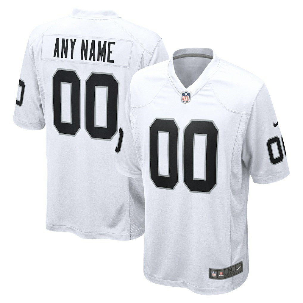Las Vegas Raiders Youth Team Custom Game Jersey - White Jerseys