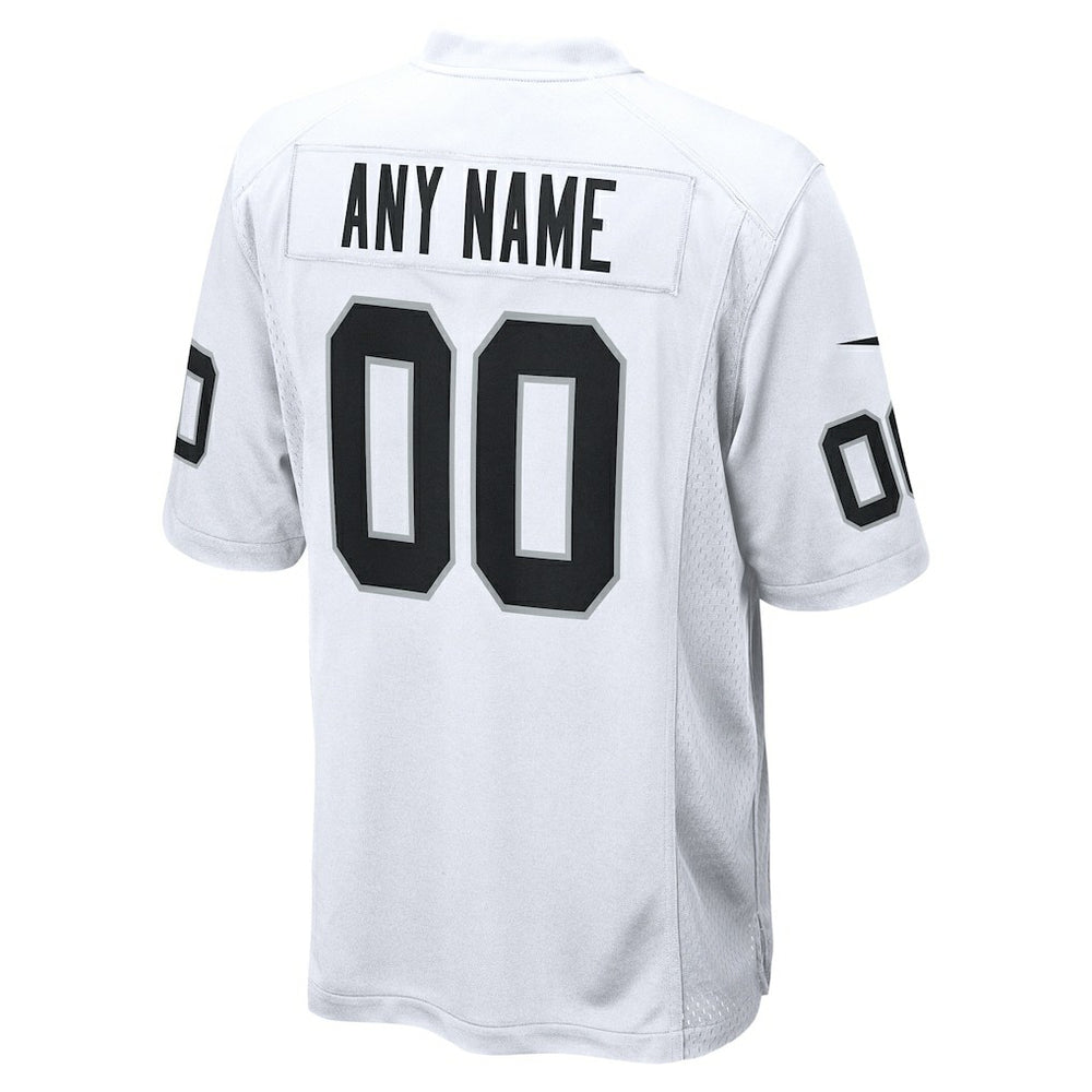 Las Vegas Raiders Youth Team Custom Game Jersey - White Jerseys