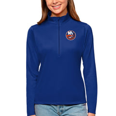 New York Islanders Antigua Women's Tribute Quarter-Zip Pullover Top - Royal | US 4807615