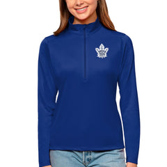 Toronto Maple Leafs Antigua Women's Tribute Quarter-Zip Pullover Top - Royal | US 4807654