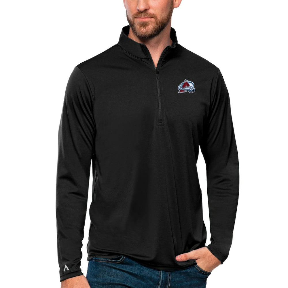Colorado Avalanche Antigua Tribute Quarter-Zip Pullover Top - Black | US 4809058