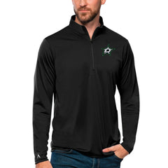 Dallas Stars Antigua Tribute Quarter-Zip Pullover Top - Black | US 4809068