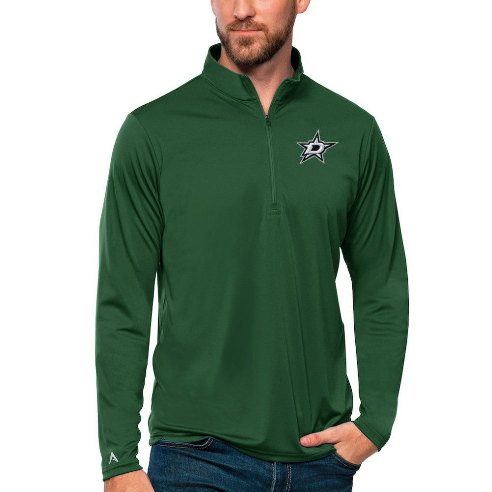 Dallas Stars Antigua Tribute Quarter-Zip Pullover Top - Forest Green | US 4809070