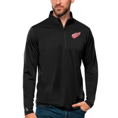 Detroit Red Wings Antigua Tribute Quarter-Zip Pullover Top - Black | US 4809073