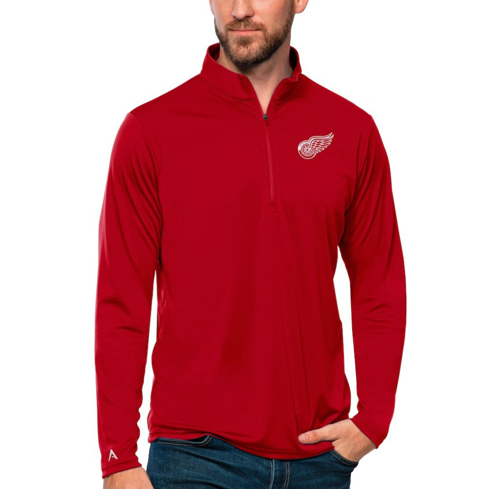 Detroit Red Wings Antigua Tribute Quarter-Zip Pullover Top - Red | US 4809075